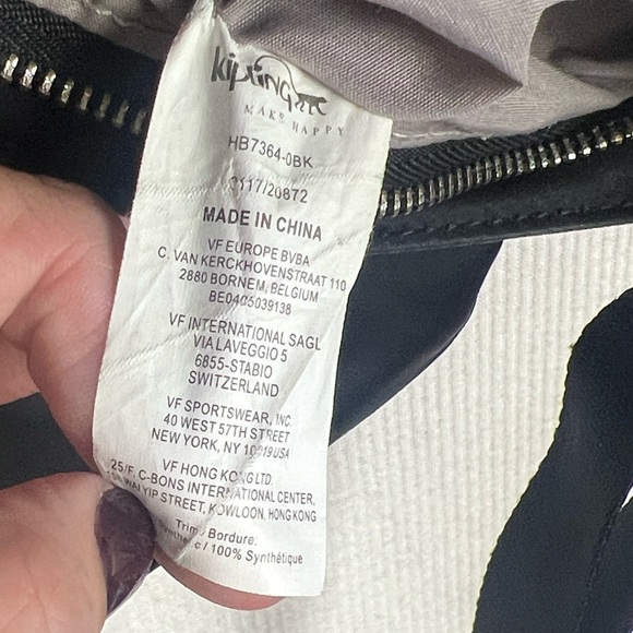 Kipling Black Terner Crossbody Bag with Front & Back Pockets Adjustable Strap - Picture 11 of 11